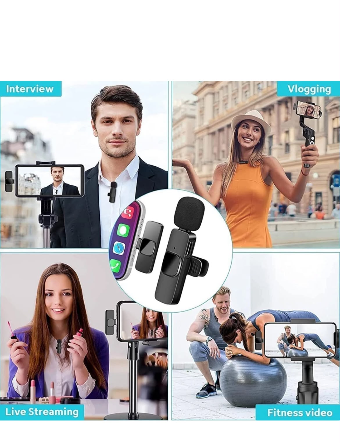 Wireless Microphone Clip Mic